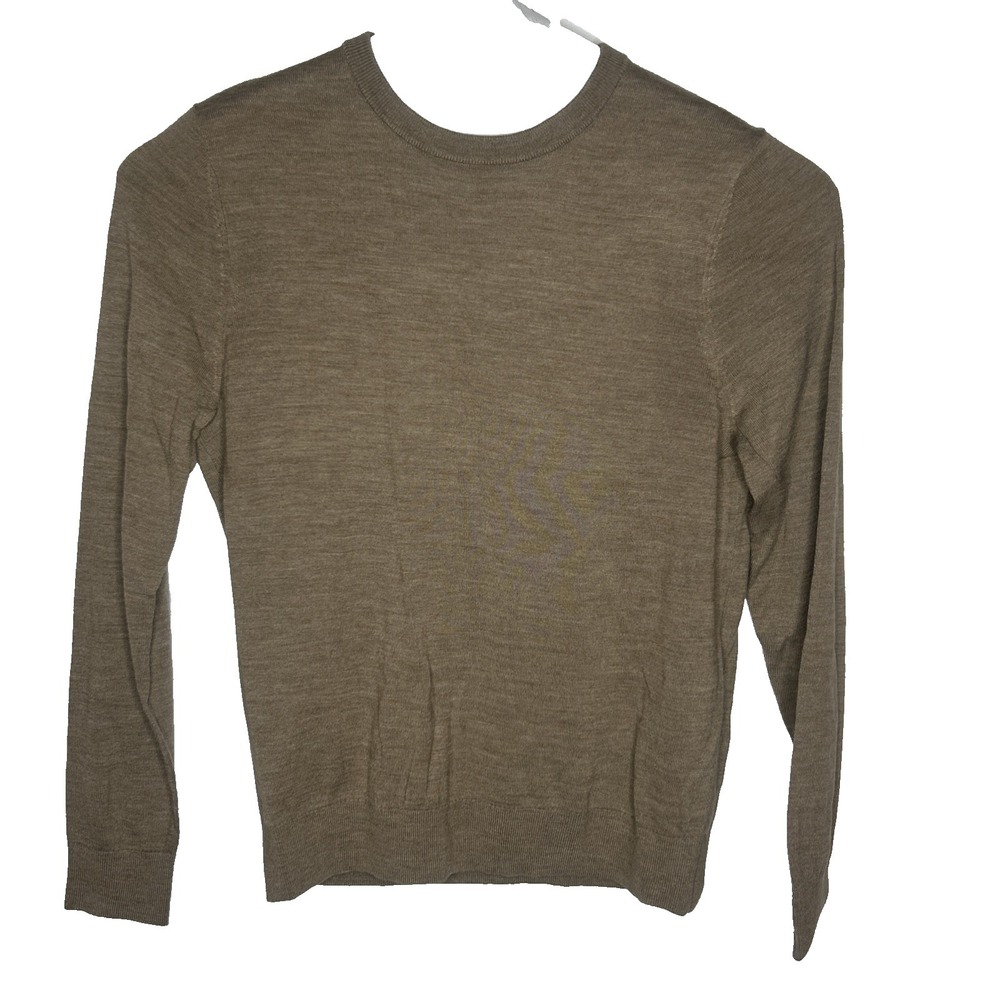 Van Heusen‎ Lightweight Basic Sweater Mens Size Medium Wool Blend Heather Brown